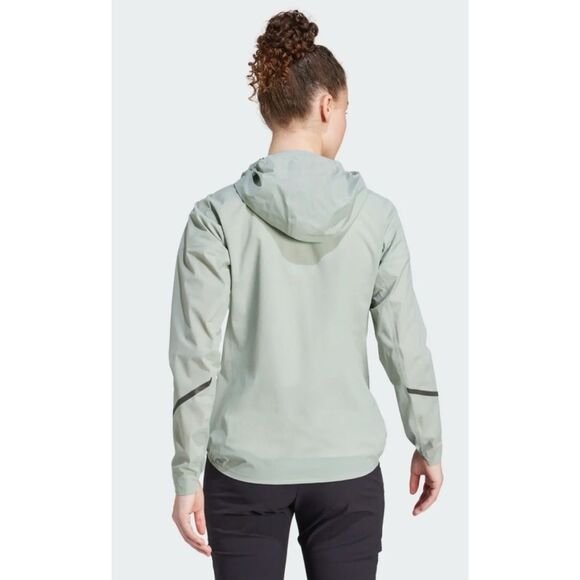 ADIDAS TERREX XPERIOR 2.5L LIGHT RAIN.RDY RAIN JACKET SILVER GREEN Size XL - Picture 2 of 10